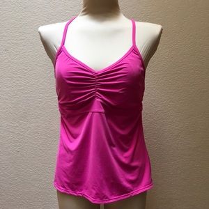 Athleta Tank Top Shirt Built in Bra Racerback